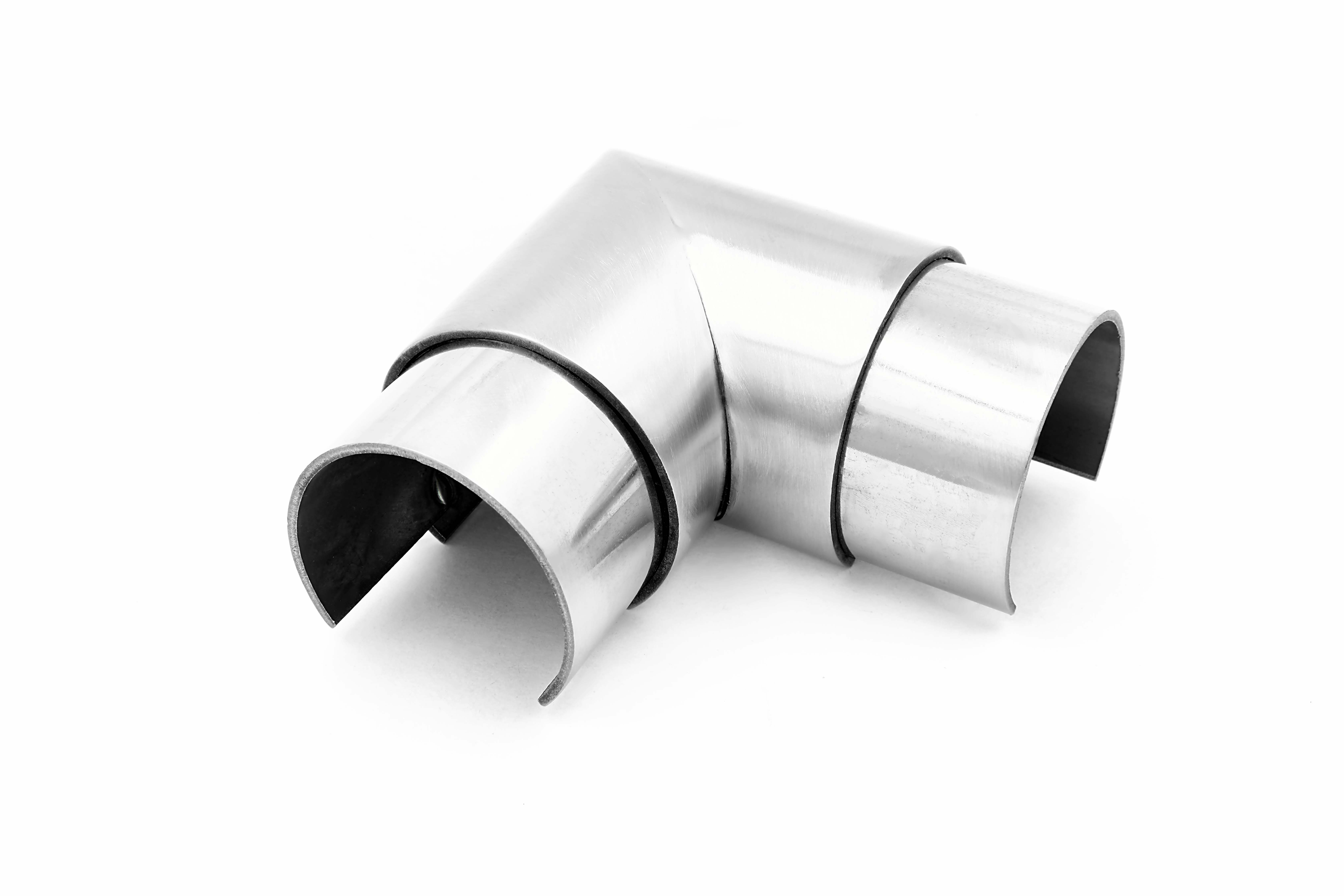 Отвод для поручня с пазом Ø42.4мм, AISI 304, ШЛИФ GRIT 320