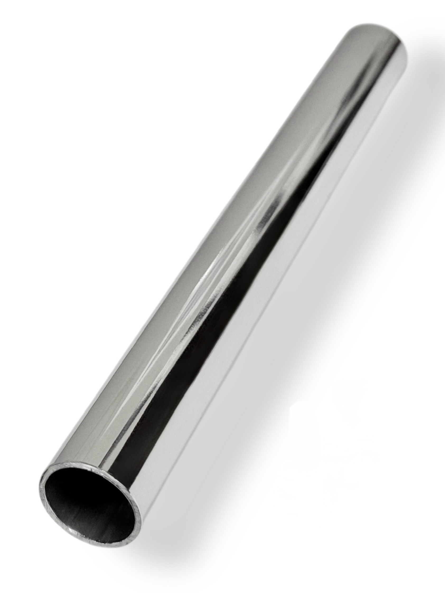 Труба круглая AISI 201, Ø20.0x1.5x6000 мм, ASTM A554, ЗЕРКАЛО GRIT 600 