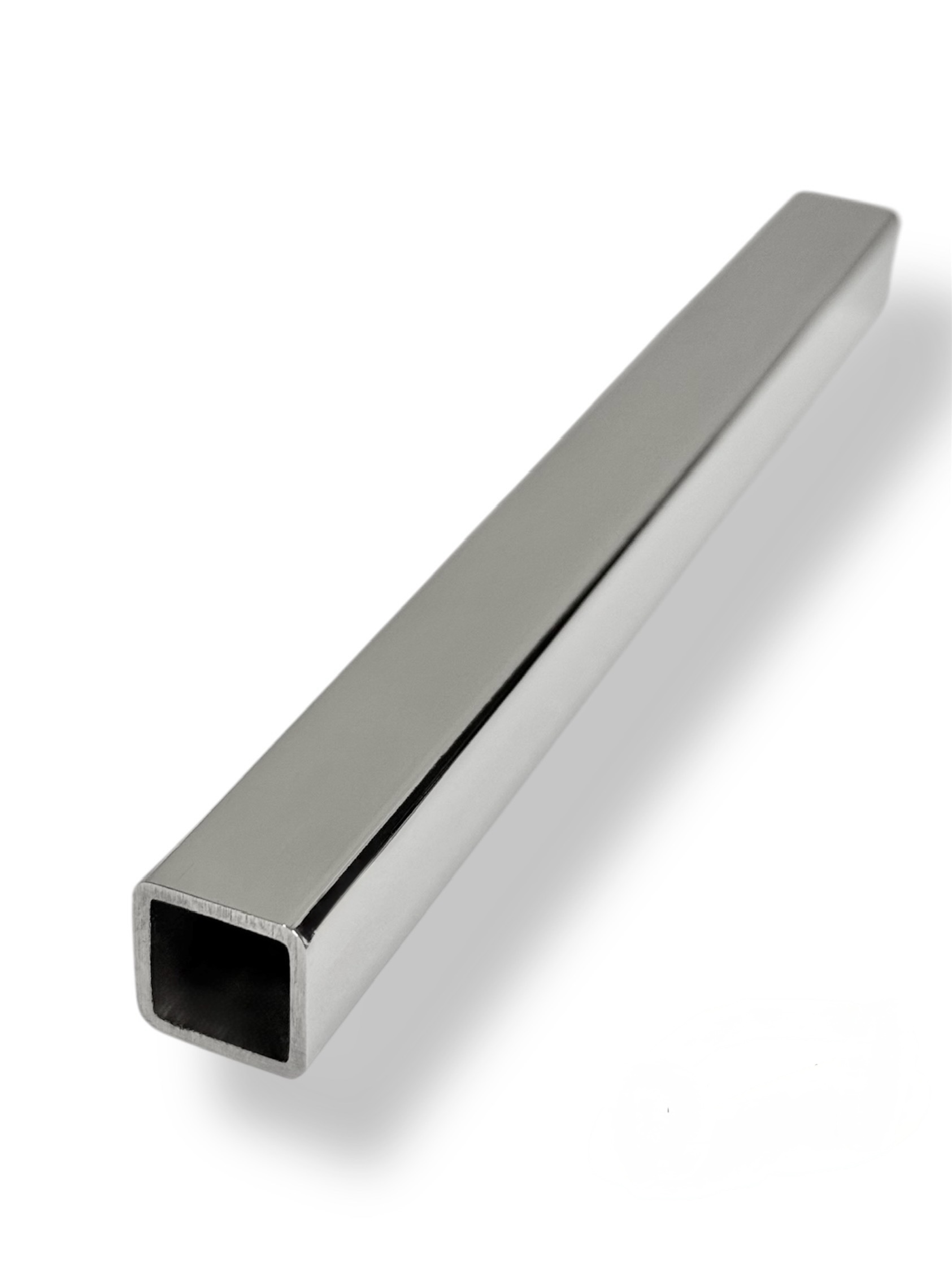 Профильная труба AISI 201, 15x15х1.5x6000 мм, ASTM A554, ЗЕРКАЛО GRIT 600