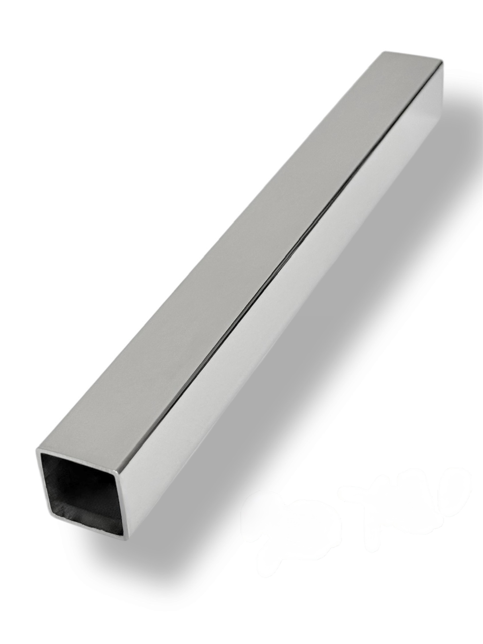 Профильная труба AISI 201, 25x25x1.5x6000 мм, ASTM A554, ЗЕРКАЛО GRIT 600