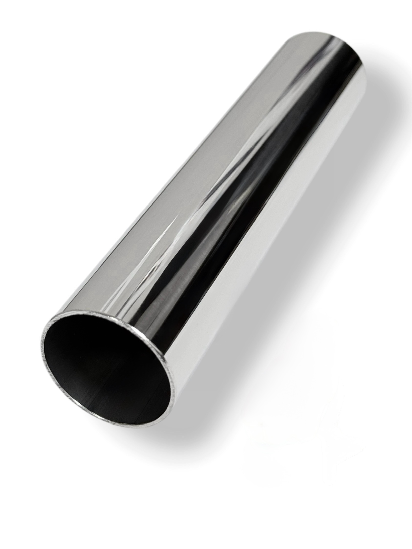 Труба круглая AISI 201, Ø38.0x1.2x6000 мм, ASTM A554, ЗЕРКАЛО GRIT 600 