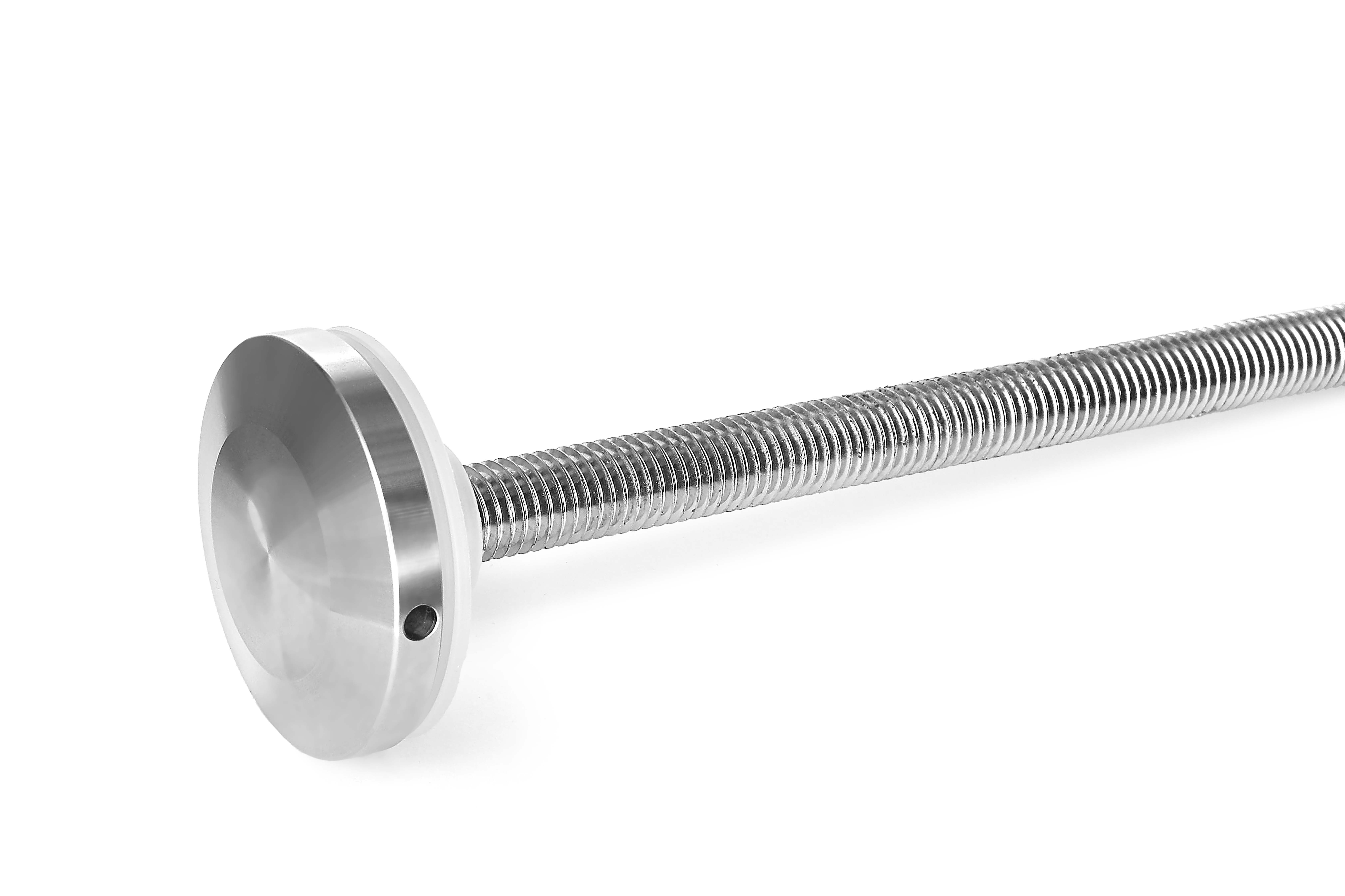 Оконечная шайба точечного стеклодержателя, шпилька М12, с пластиком в комплекте, AISI 304, ШЛИФ 