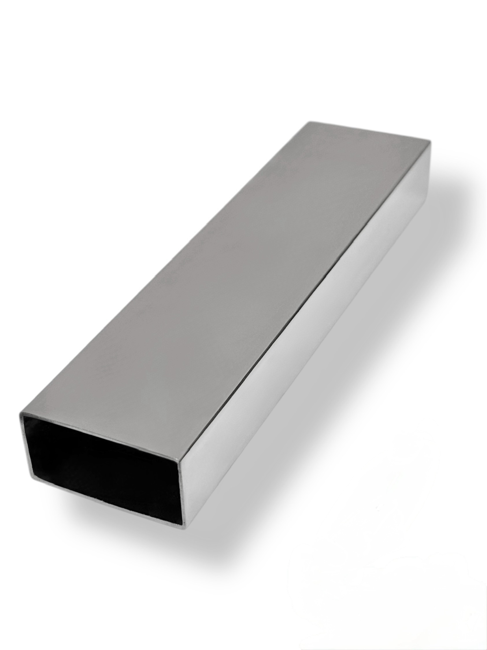 Профильная труба AISI 201, 40x20x1.5x6000 мм, ASTM A554, ЗЕРКАЛО GRIT 600