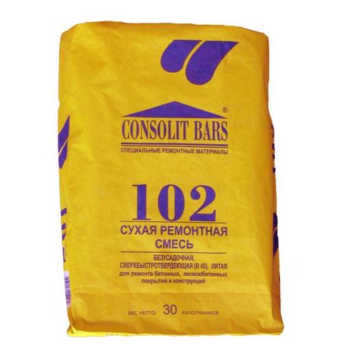 Сухая ремонтная смесь CONSOLIT BARS 102 (В 45Л) мешок 30кг