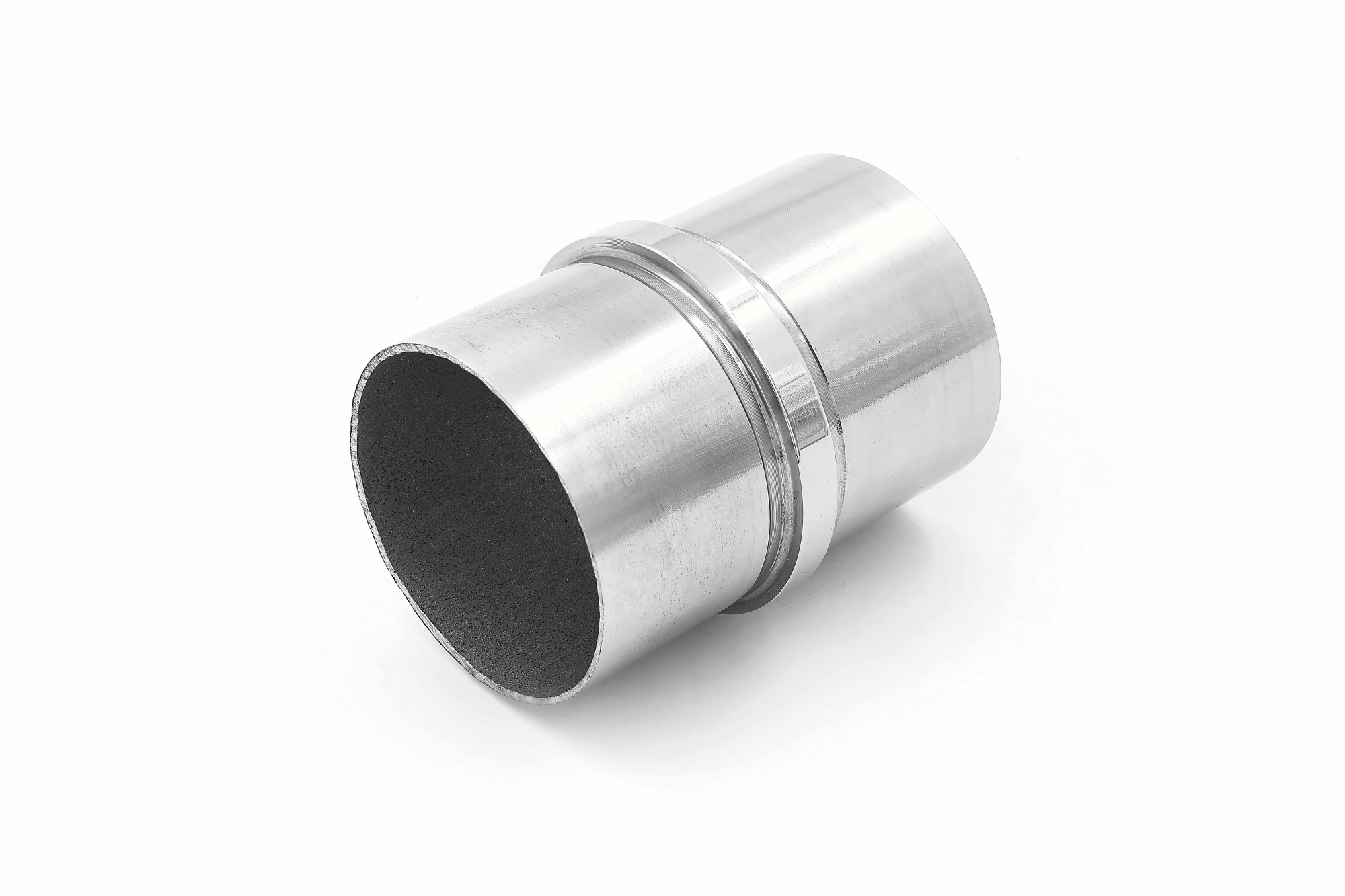 Соединительная муфта для поручня Ø42.4мм, литая, AISI 304, ЗЕРКАЛО GRIT 600